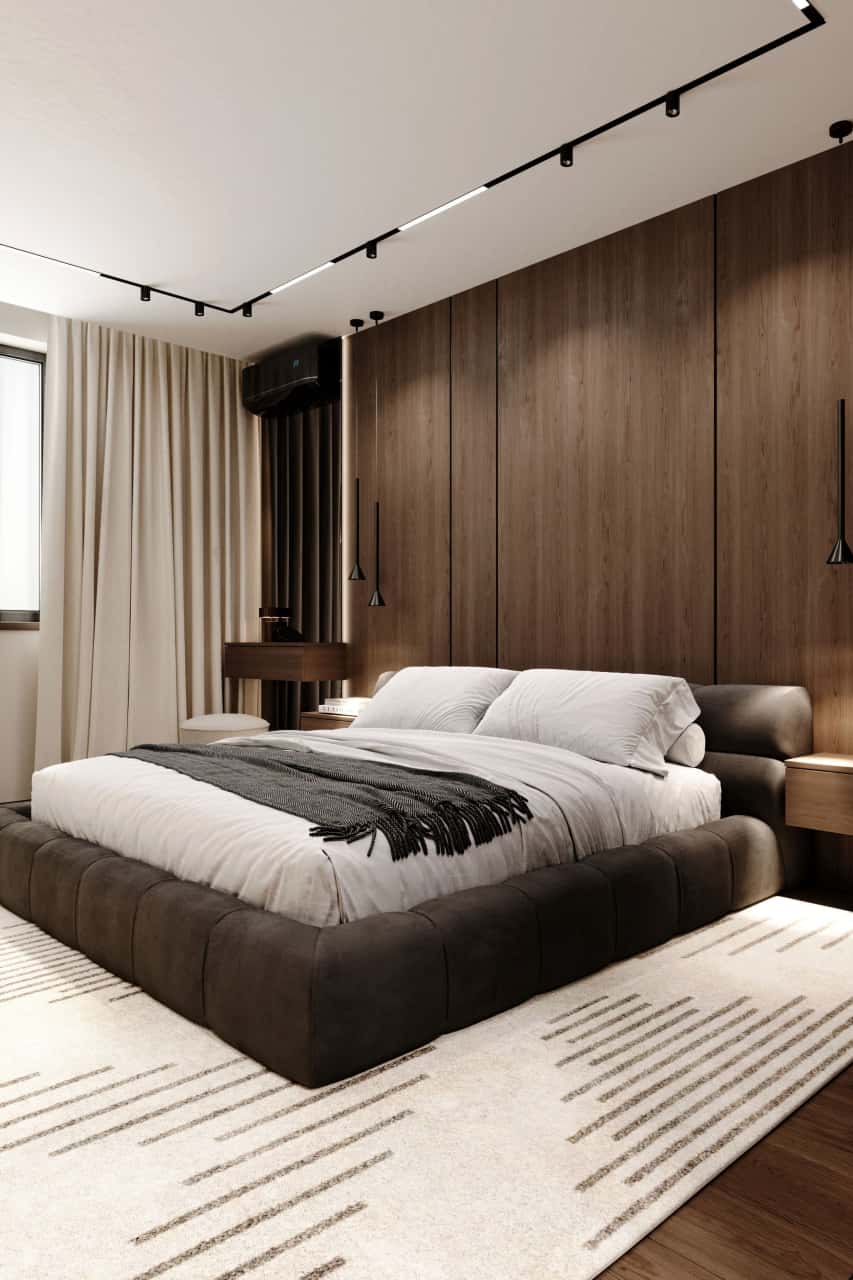 Акцент на деревянных панелях