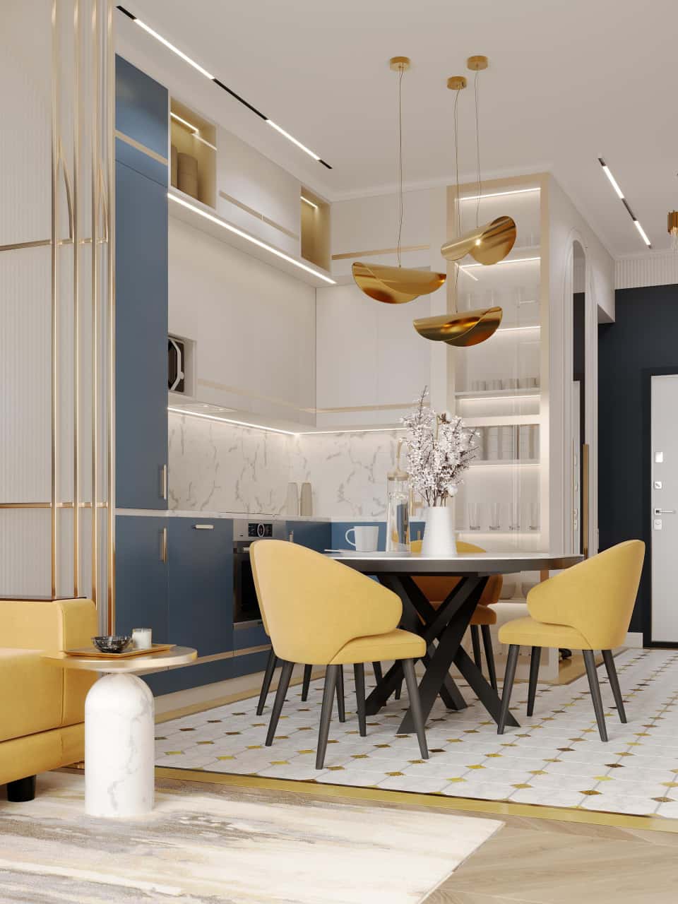 Латунный блеск в интерьере