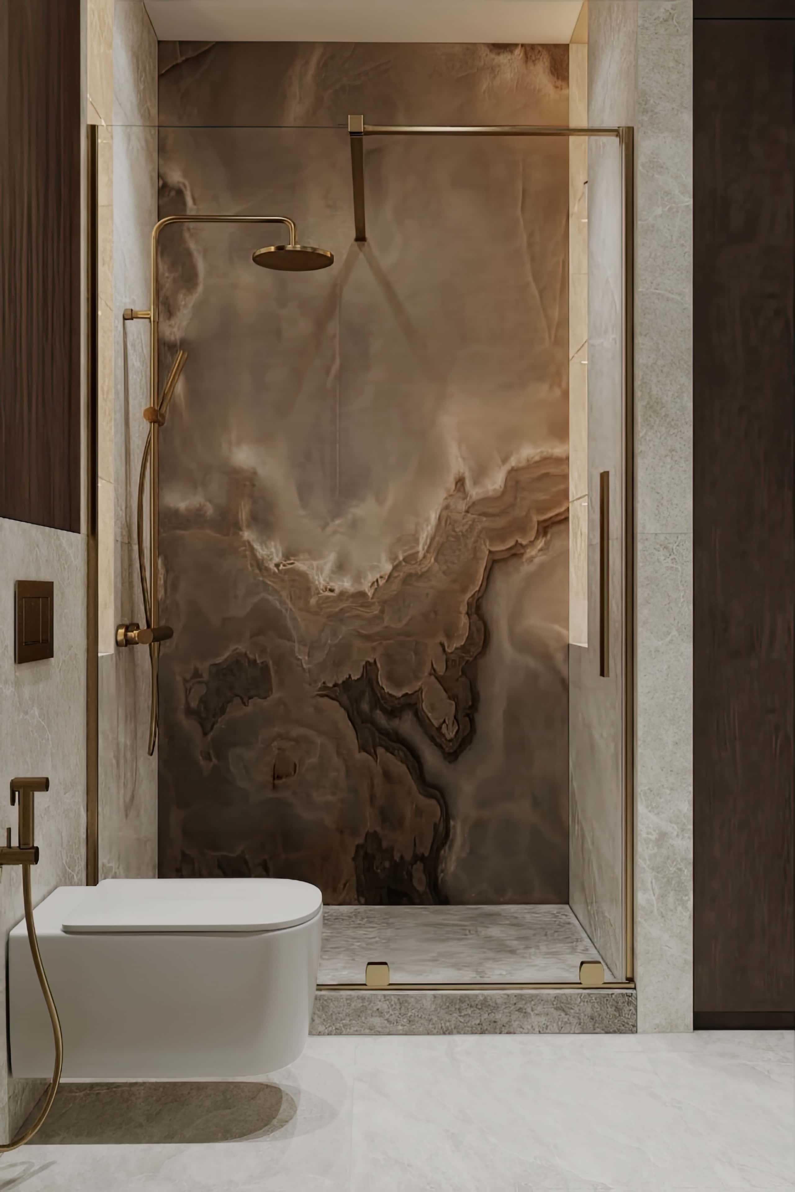 Оформление интерьера санузла. Фото № 80882.