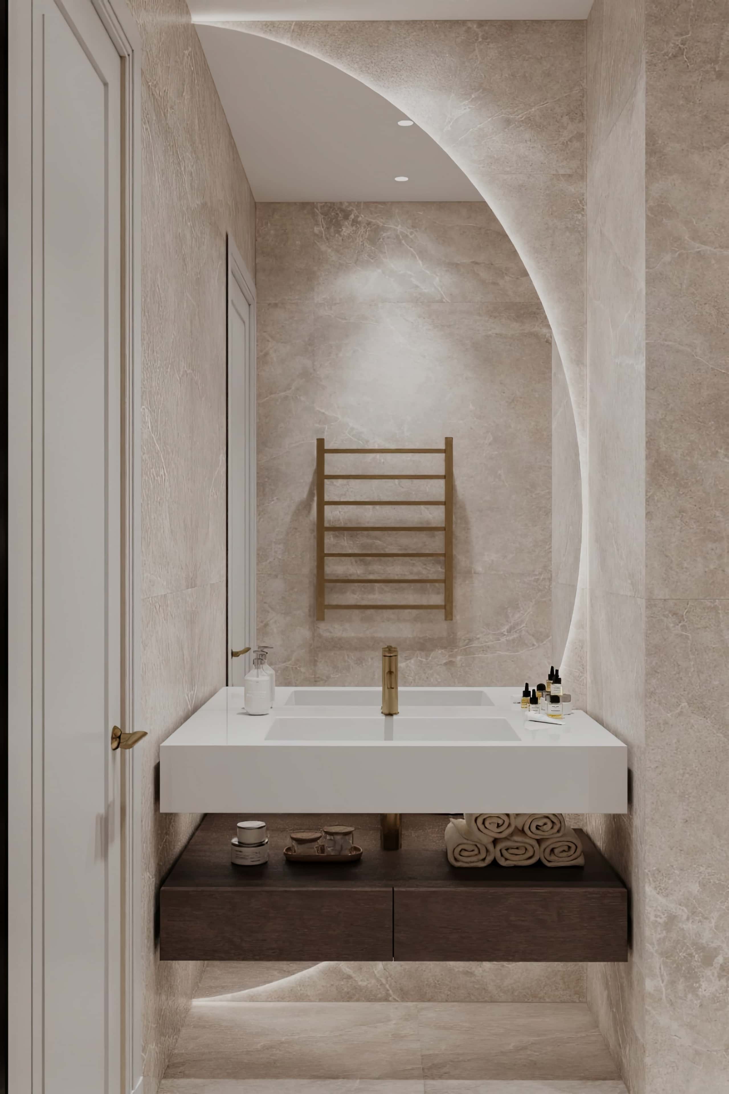 Оформление интерьера санузла. Фото № 80883.