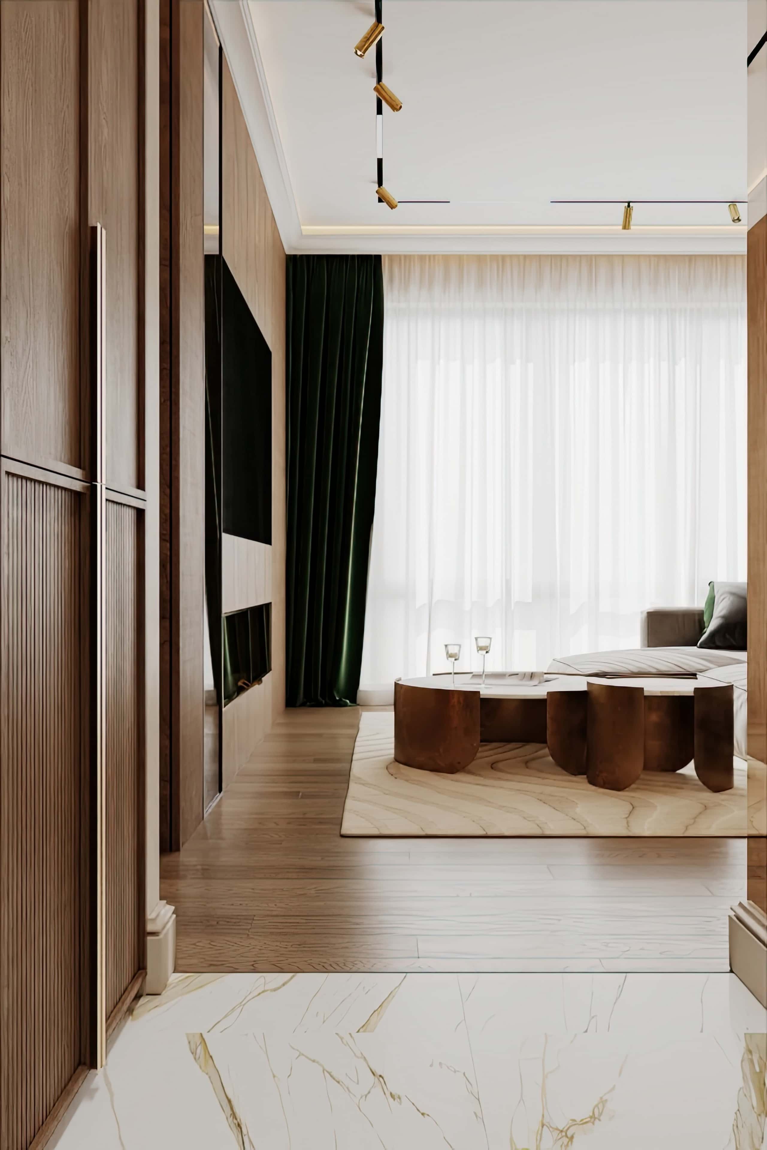 Оформление интерьера гостиной. Фото № 80862.