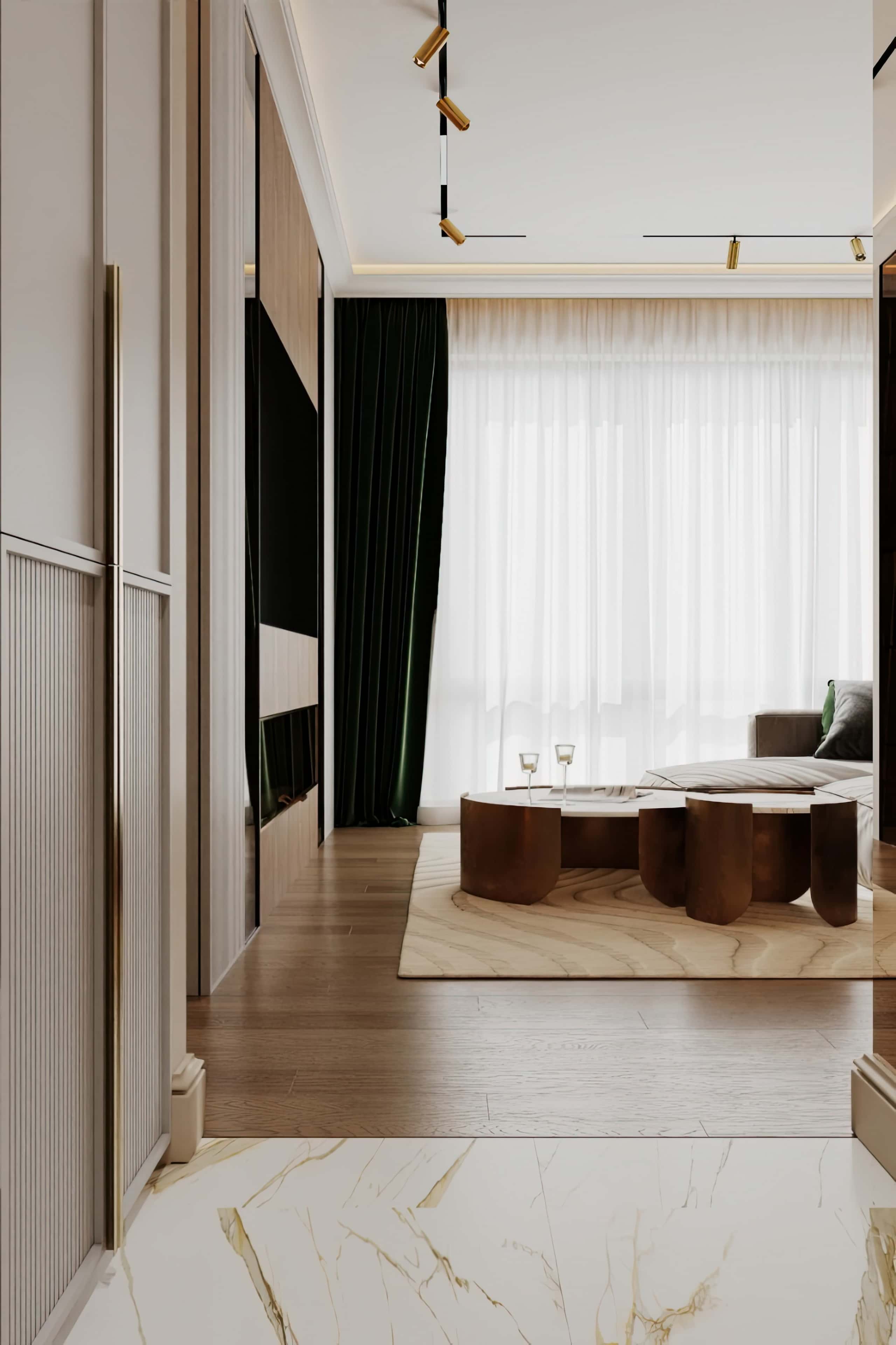 Оформление интерьера гостиной. Фото № 80869.