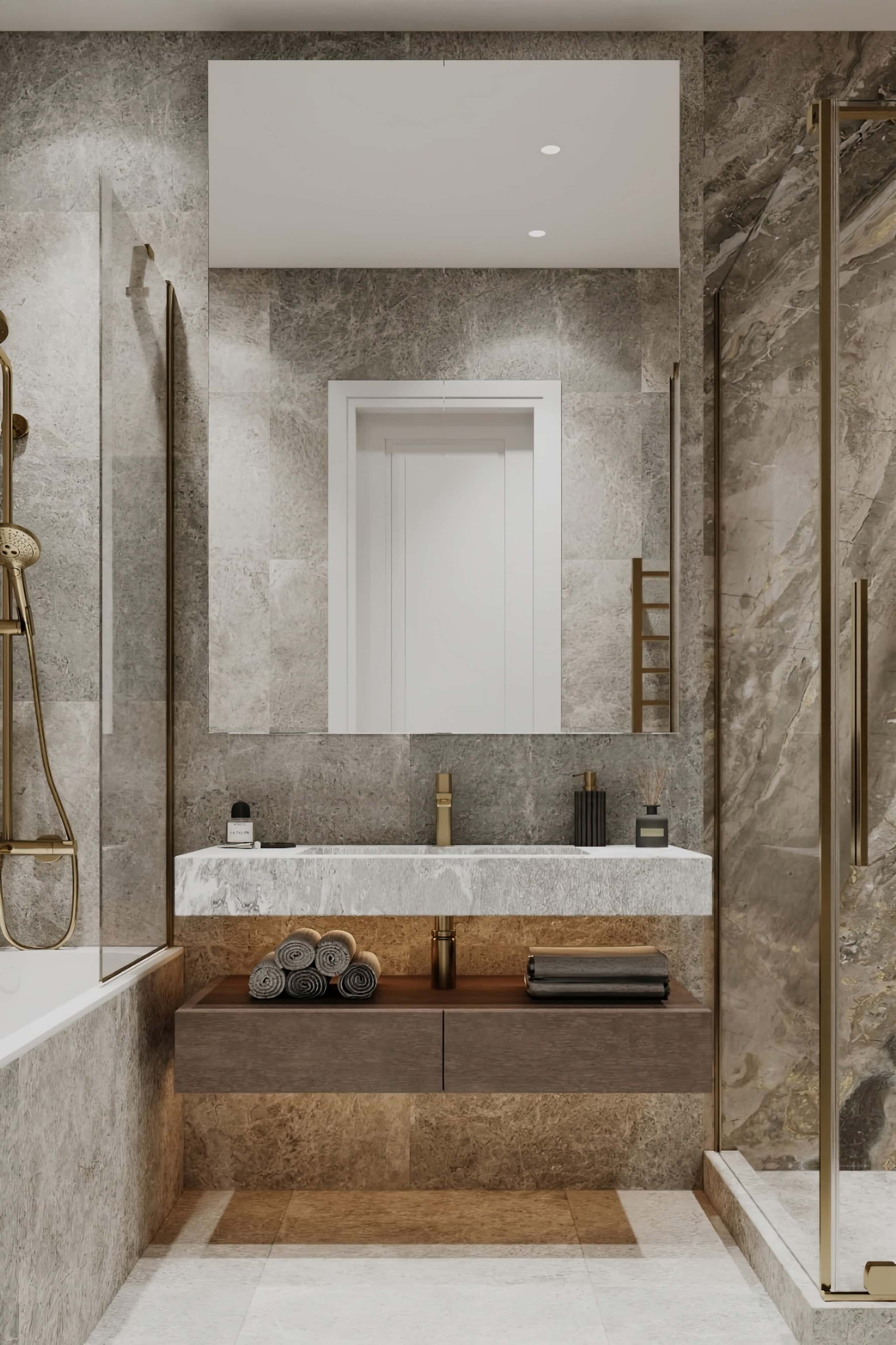 Оформление интерьера санузла. Фото № 80879.