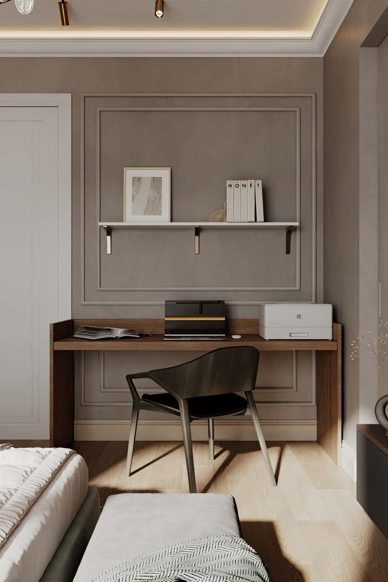 Дизайн и ремонт квартиры в ЖК Павелецкая сити — Современная роскошь, 111 м2. Мастер-спальня, фото 1