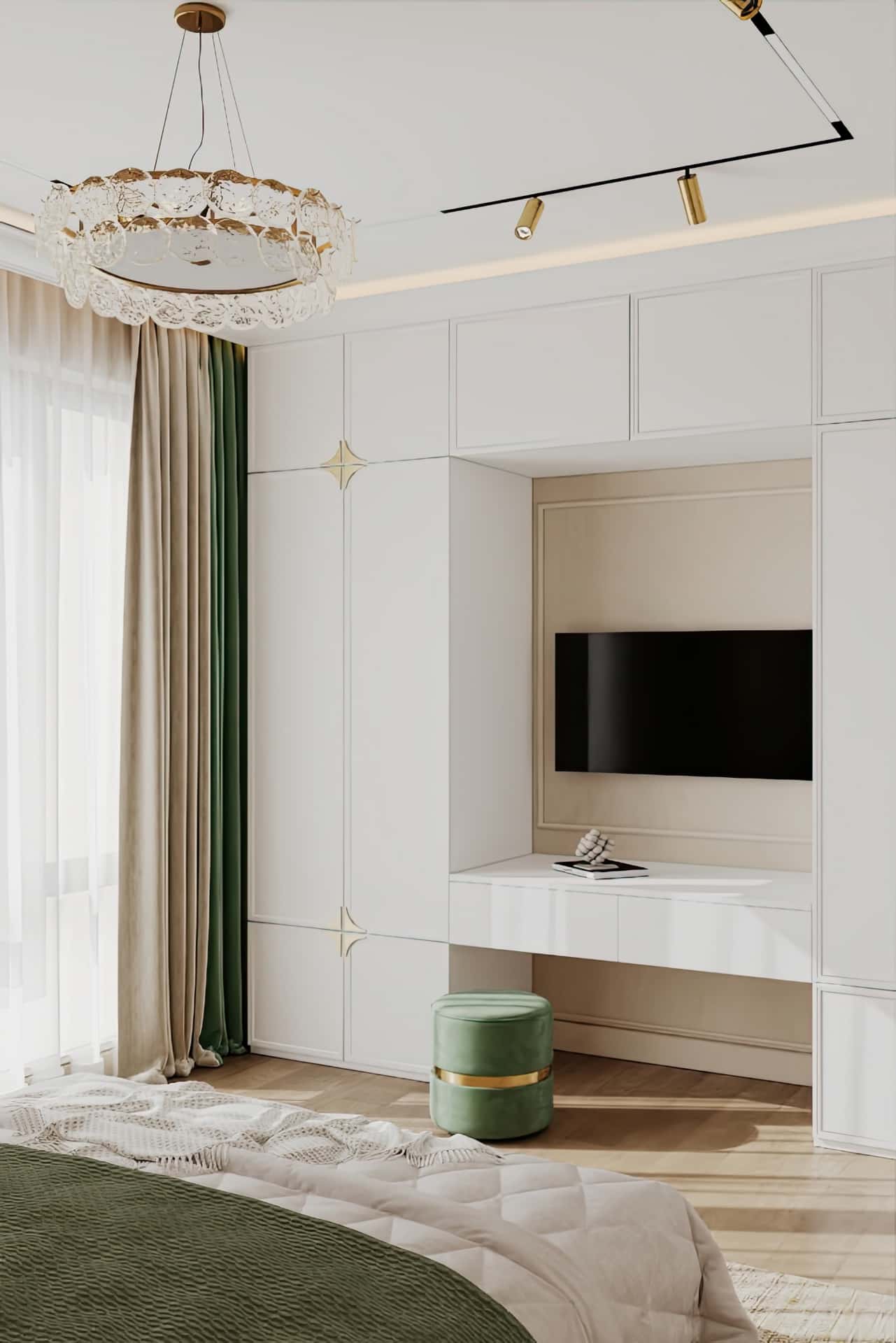 Дизайн и ремонт квартиры в ЖК Павелецкая сити — Современная роскошь, 111 м2. Спальня папы, фото 3