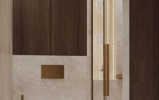 Дизайн и ремонт квартиры в ЖК Павелецкая сити в стиле современный. Гостевой санузел, фото 1