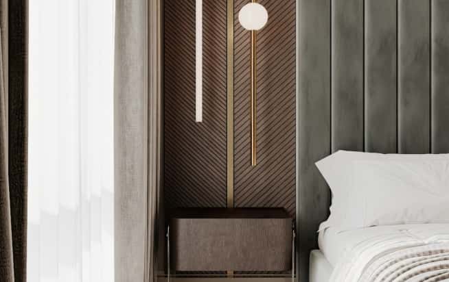 Дизайн и ремонт квартиры в ЖК Павелецкая сити в стиле современный. Мастер-спальня, фото 3