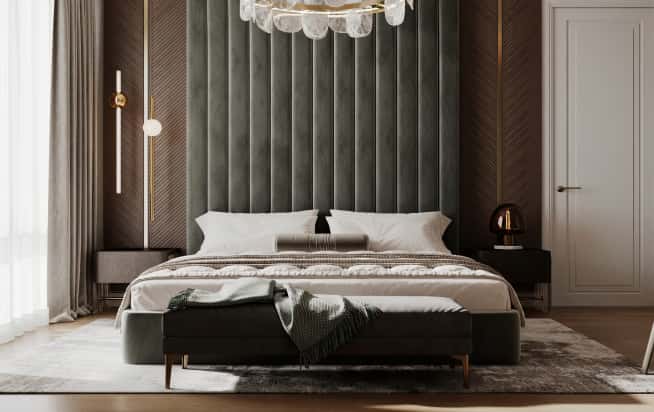 Дизайн и ремонт квартиры в ЖК Павелецкая сити в стиле современный. Мастер-спальня, фото 5