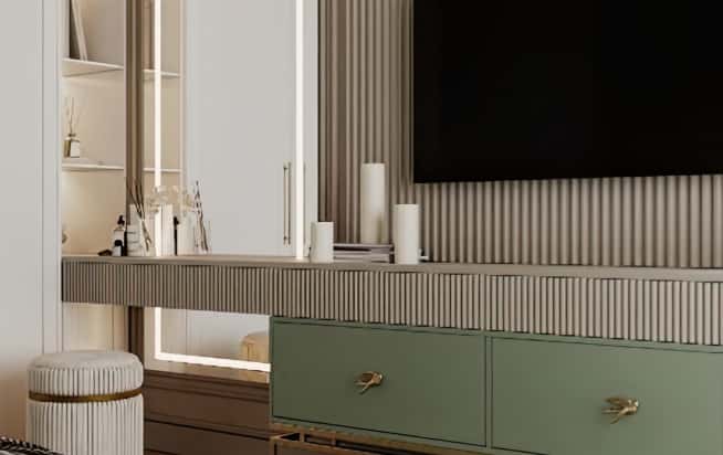 Дизайн и ремонт квартиры в ЖК Павелецкая сити в стиле современный. Спальня мамы, фото 1