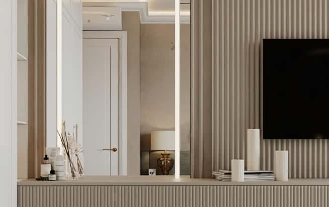 Дизайн и ремонт квартиры в ЖК Павелецкая сити в стиле современный. Спальня мамы, фото 2