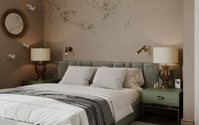 Дизайн и ремонт квартиры в ЖК Павелецкая сити в стиле современный. Спальня мамы, фото 7