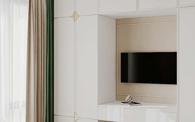 Дизайн и ремонт квартиры в ЖК Павелецкая сити в стиле современный. Спальня папы, фото 3