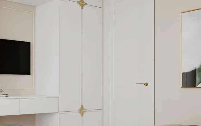 Дизайн и ремонт квартиры в ЖК Павелецкая сити в стиле современный. Спальня папы, фото 4