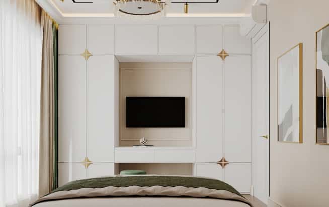 Дизайн и ремонт квартиры в ЖК Павелецкая сити в стиле современный. Спальня папы, фото 5