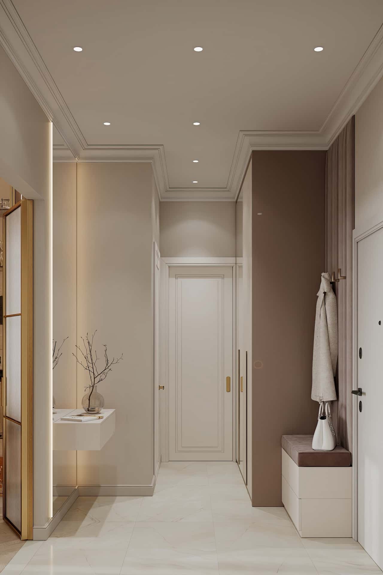 Дизайн и ремонт квартиры в ЖК Режиссёр — Богемная грация, 87 м2. Прихожая, фото 3