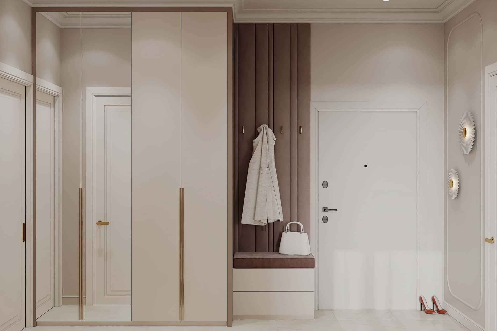 Дизайн и ремонт квартиры в ЖК Режиссёр — Богемная грация, 87 м2. Прихожая