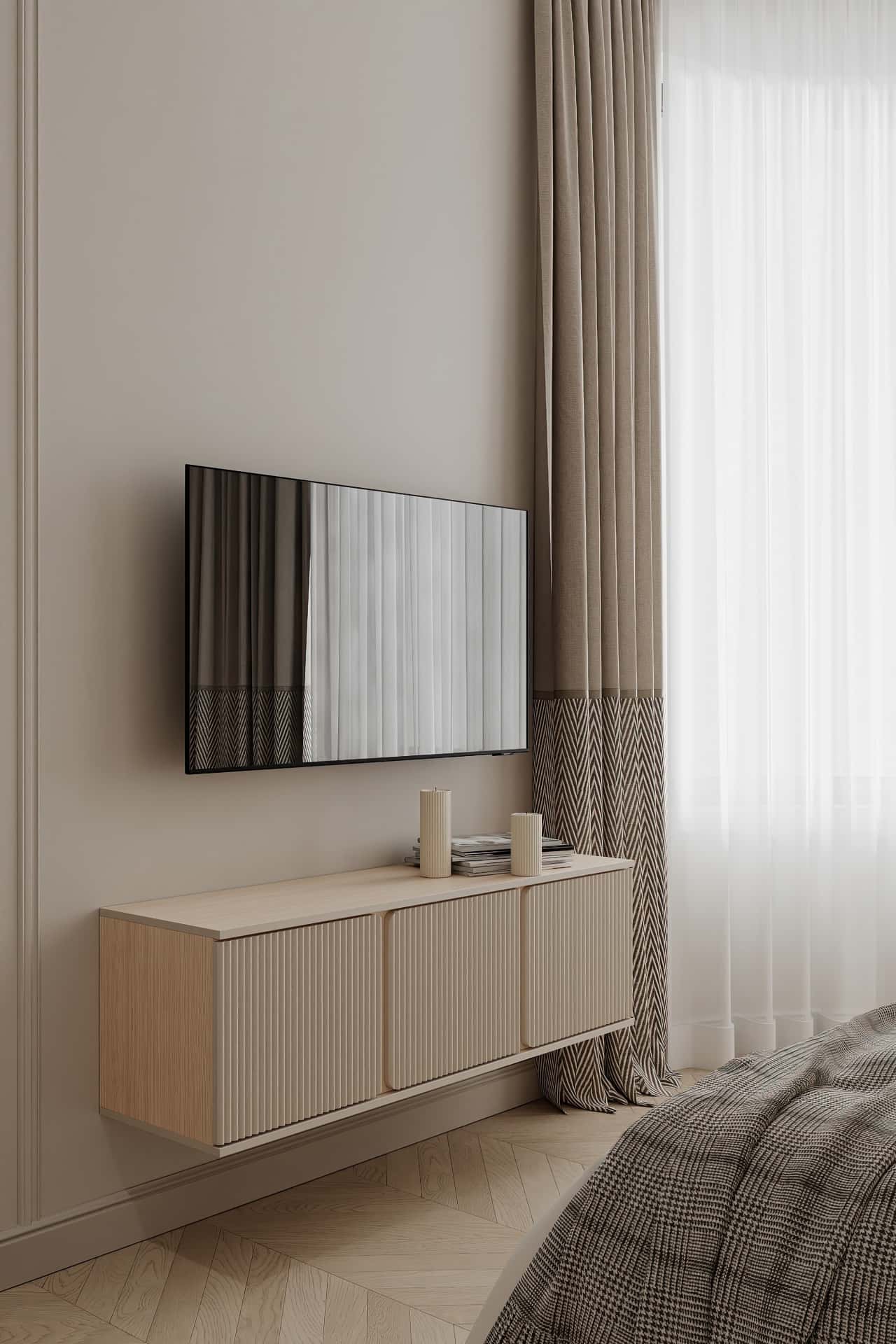 Дизайн и ремонт квартиры в ЖК Режиссёр — Богемная грация, 87 м2. Спальня, фото 5