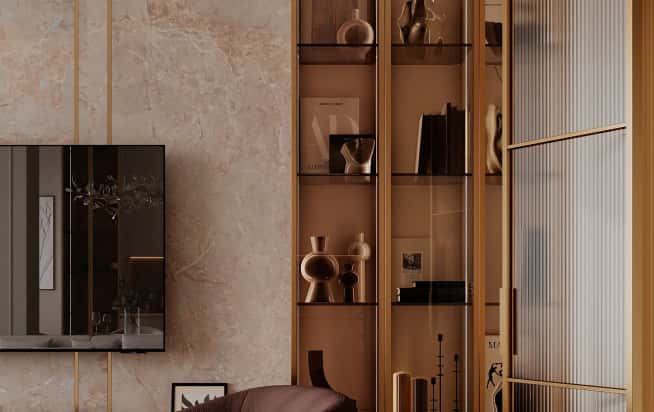 Дизайн и ремонт квартиры в ЖК Режиссёр в стиле современная классика. Кухня-гостиная, фото 2