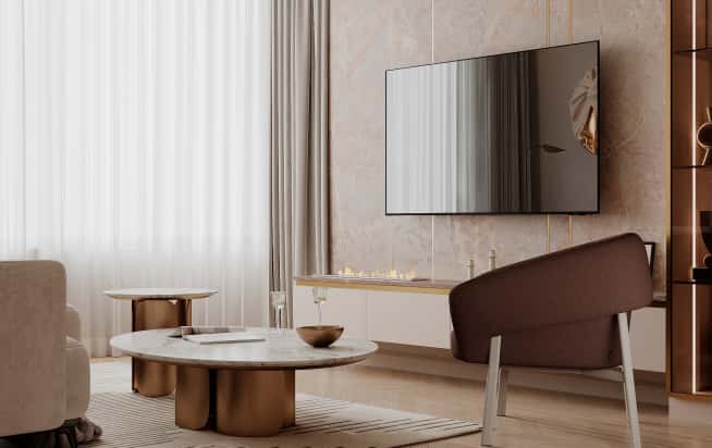 Дизайн и ремонт квартиры в ЖК Режиссёр в стиле современная классика. Кухня-гостиная, фото 5