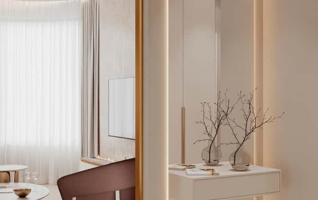 Дизайн и ремонт квартиры в ЖК Режиссёр в стиле современная классика. Прихожая, фото 4