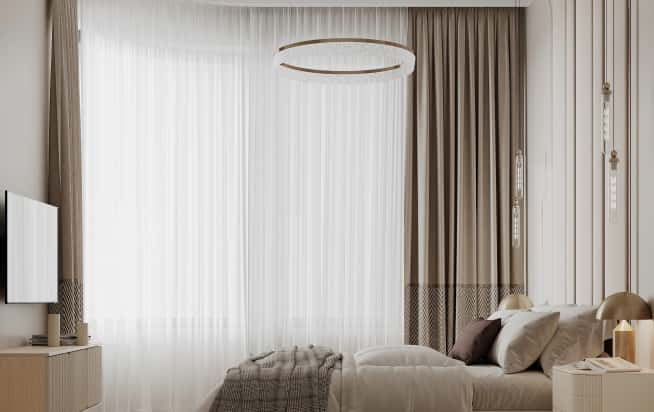 Дизайн и ремонт квартиры в ЖК Режиссёр в стиле современная классика. Спальня, фото 2