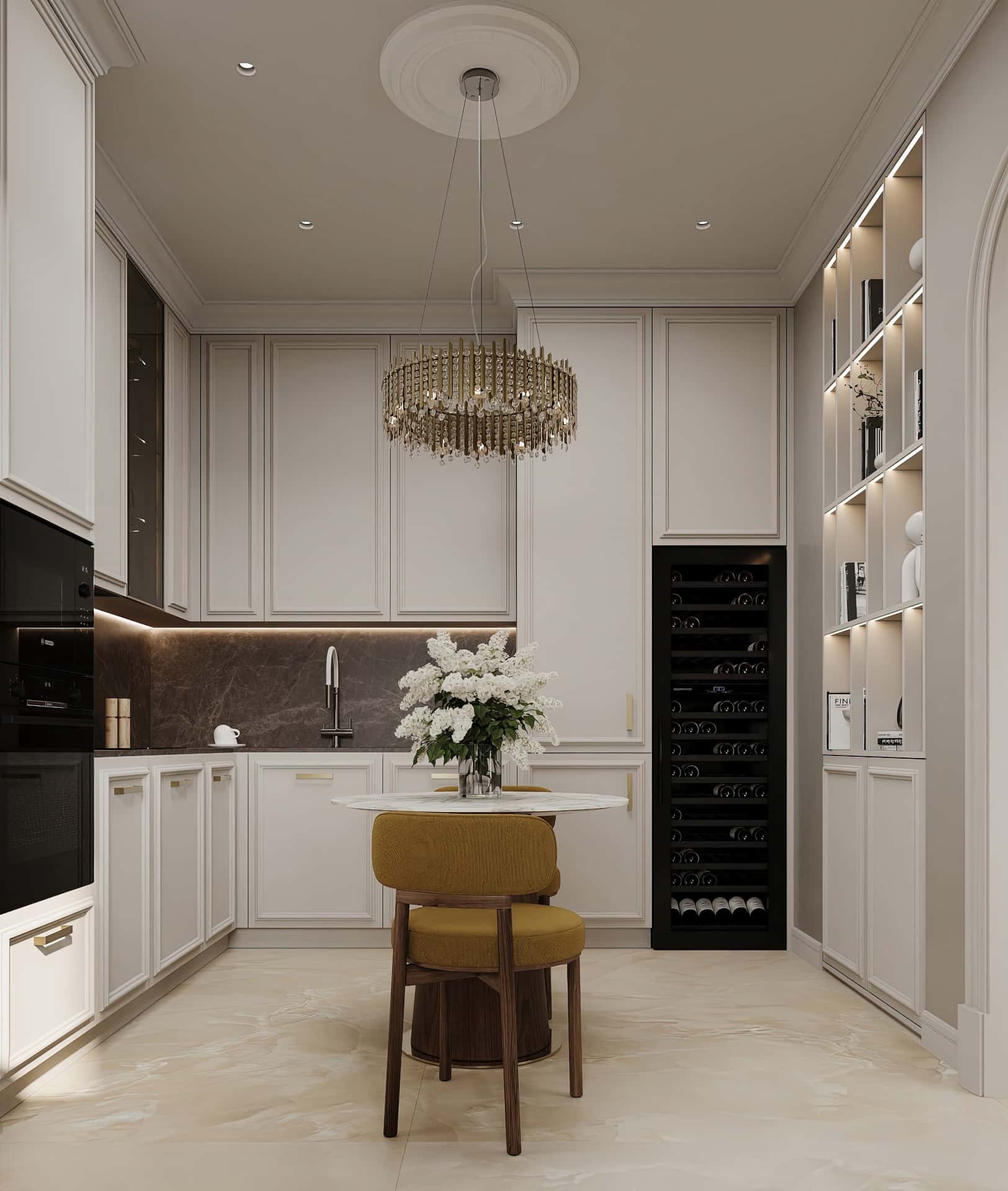 Дизайн и ремонт квартиры в ЖК Режиссёр — Классика с сердцем, 65 м2. Кухня, фото 7