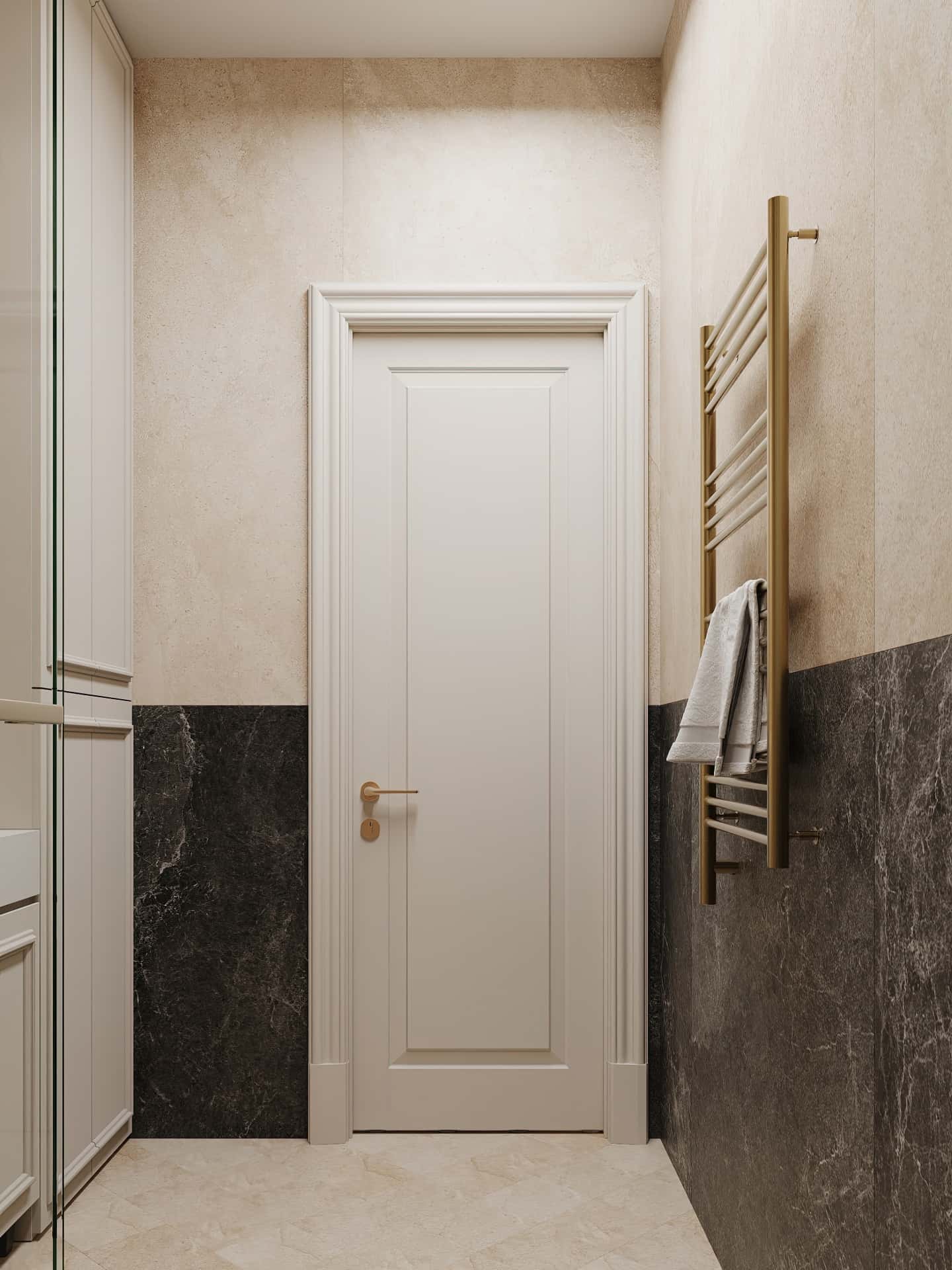 Дизайн и ремонт квартиры в ЖК Режиссёр — Классика с сердцем, 65 м2. Санузел, фото 6