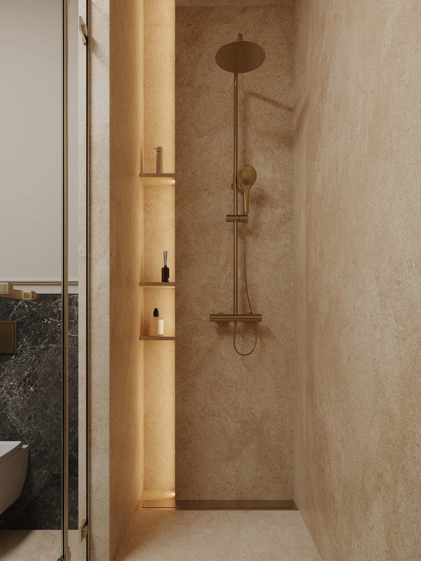 Дизайн и ремонт квартиры в ЖК Режиссёр — Классика с сердцем, 65 м2. Санузел, фото 7