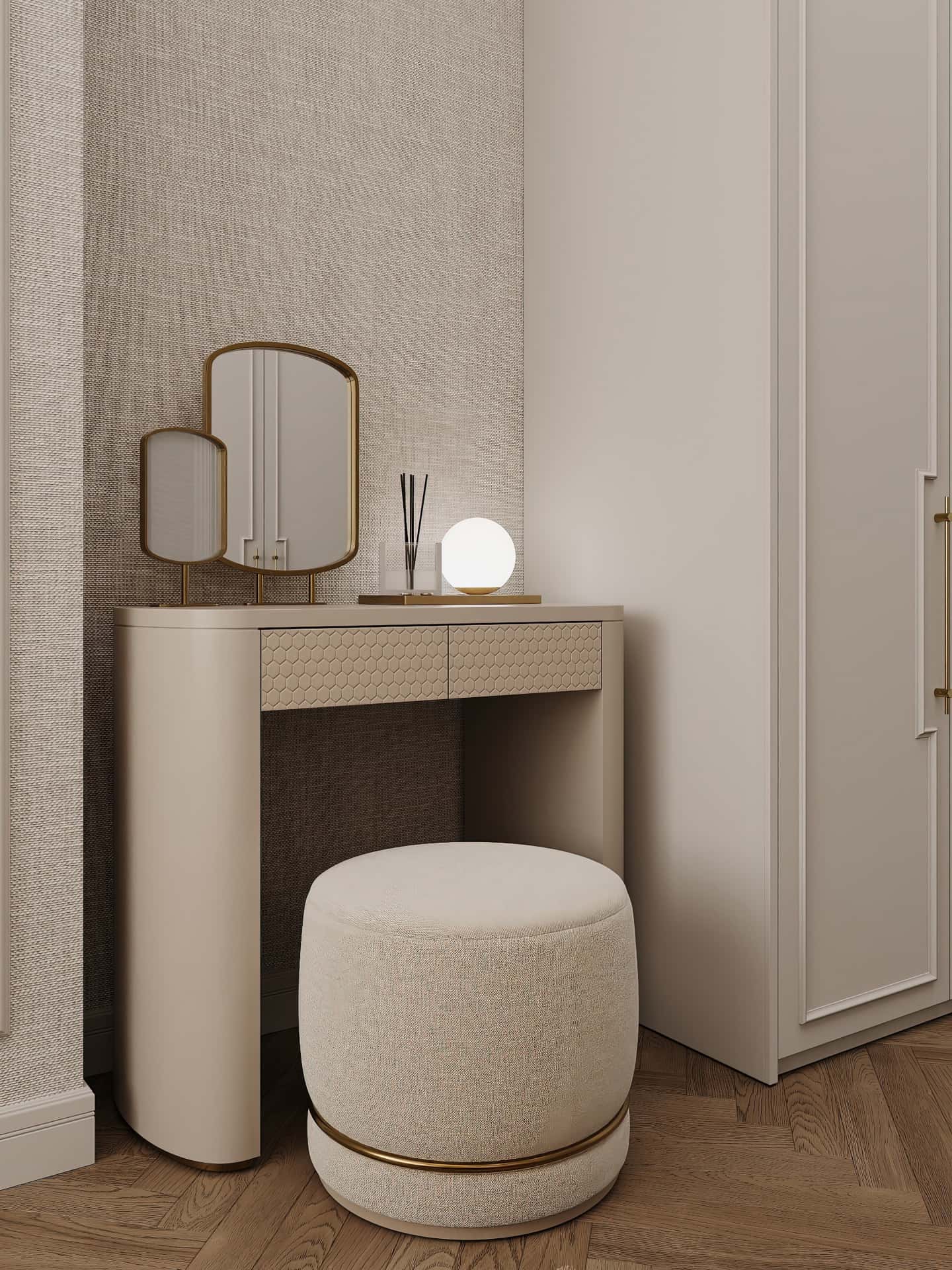 Дизайн и ремонт квартиры в ЖК Режиссёр — Классика с сердцем, 65 м2. Спальня, фото 7