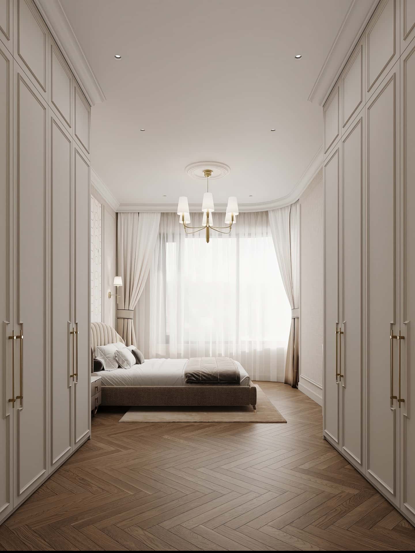 Дизайн и ремонт квартиры в ЖК Режиссёр — Классика с сердцем, 65 м2. Спальня, фото 5