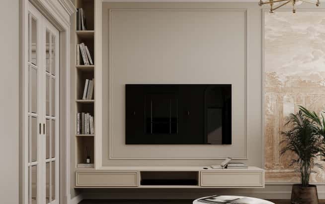 Дизайн и ремонт квартиры в ЖК Режиссёр в стиле современная классика. Гостиная, фото 3