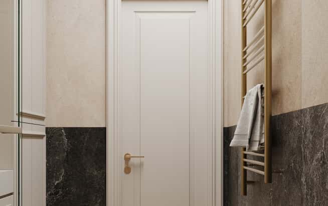 Дизайн и ремонт квартиры в ЖК Режиссёр в стиле современная классика. Санузел, фото 2