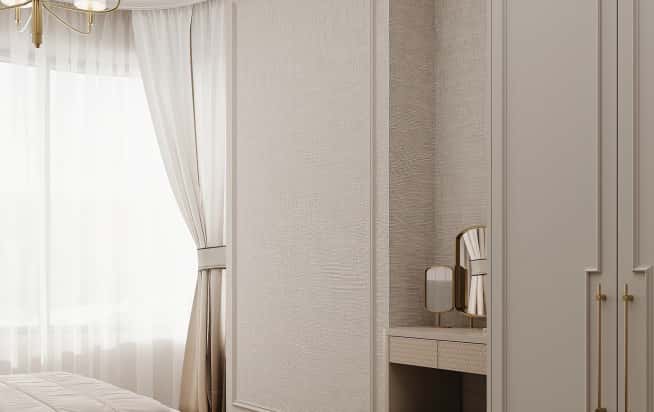 Дизайн и ремонт квартиры в ЖК Режиссёр в стиле современная классика. Спальня, фото 1