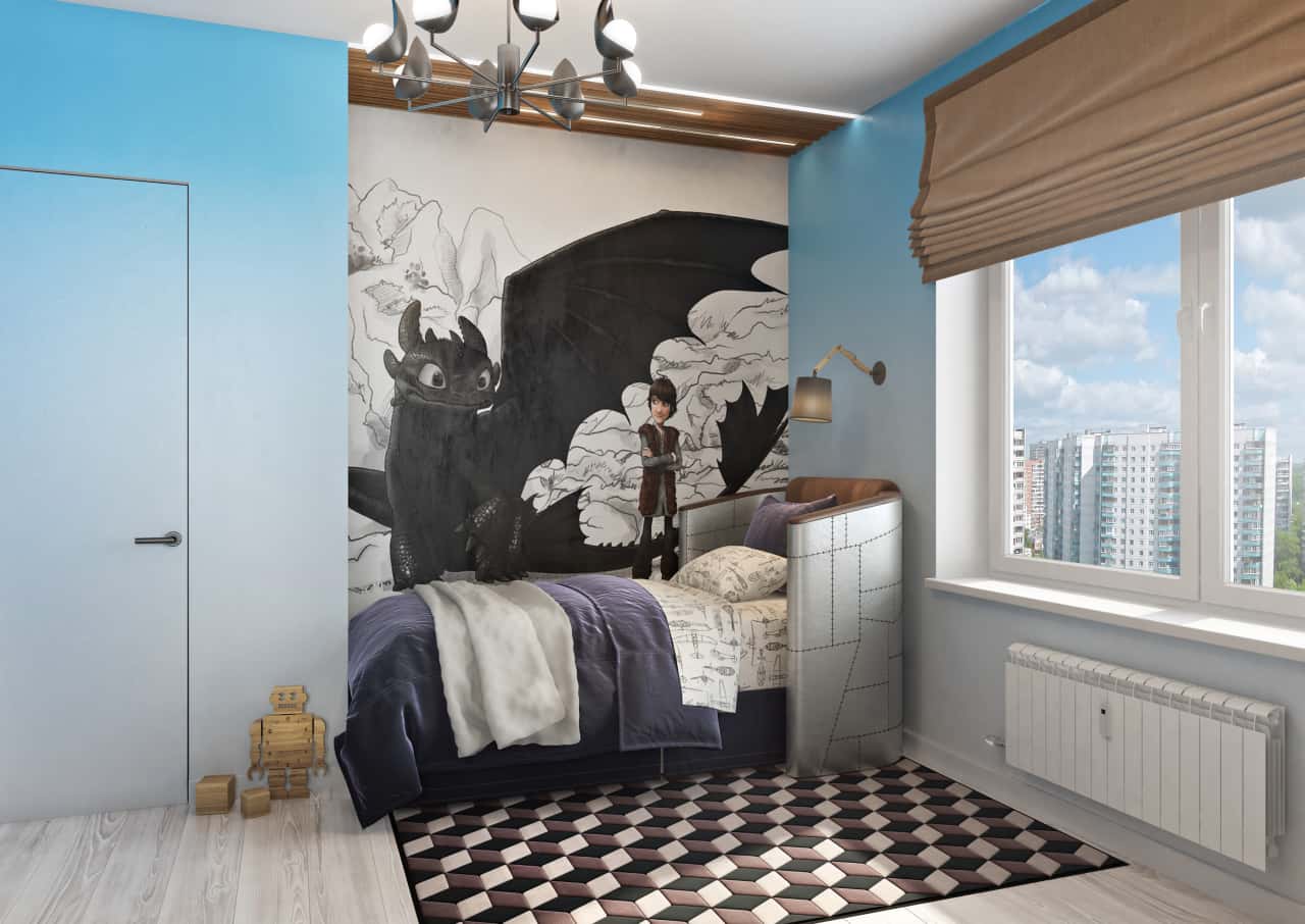 Акцент на обоях