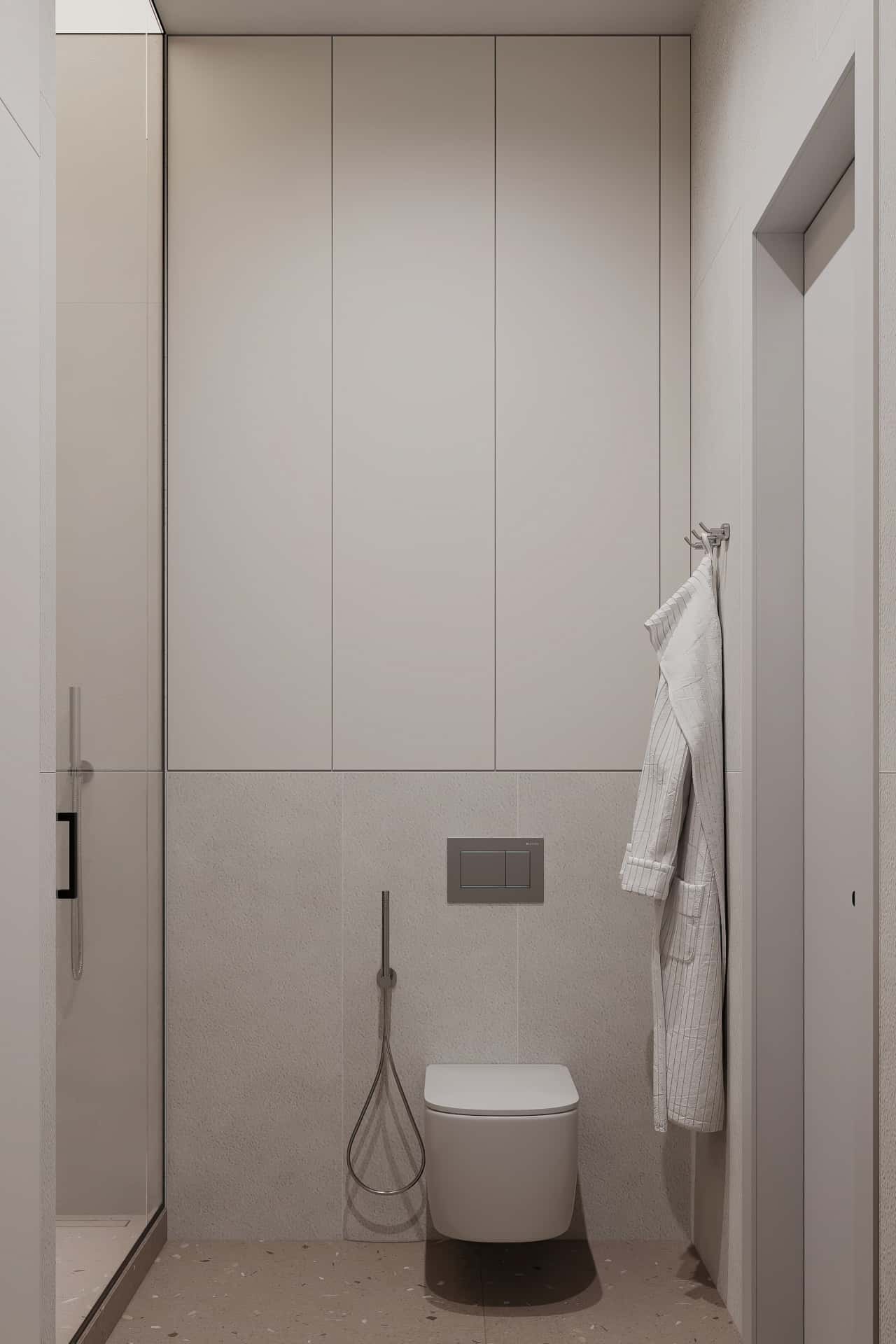 Дизайн и ремонт квартиры в ЖК Садовые кварталы — Скандинавский акцент, 95 м2. Гостевой санузел, фото 1