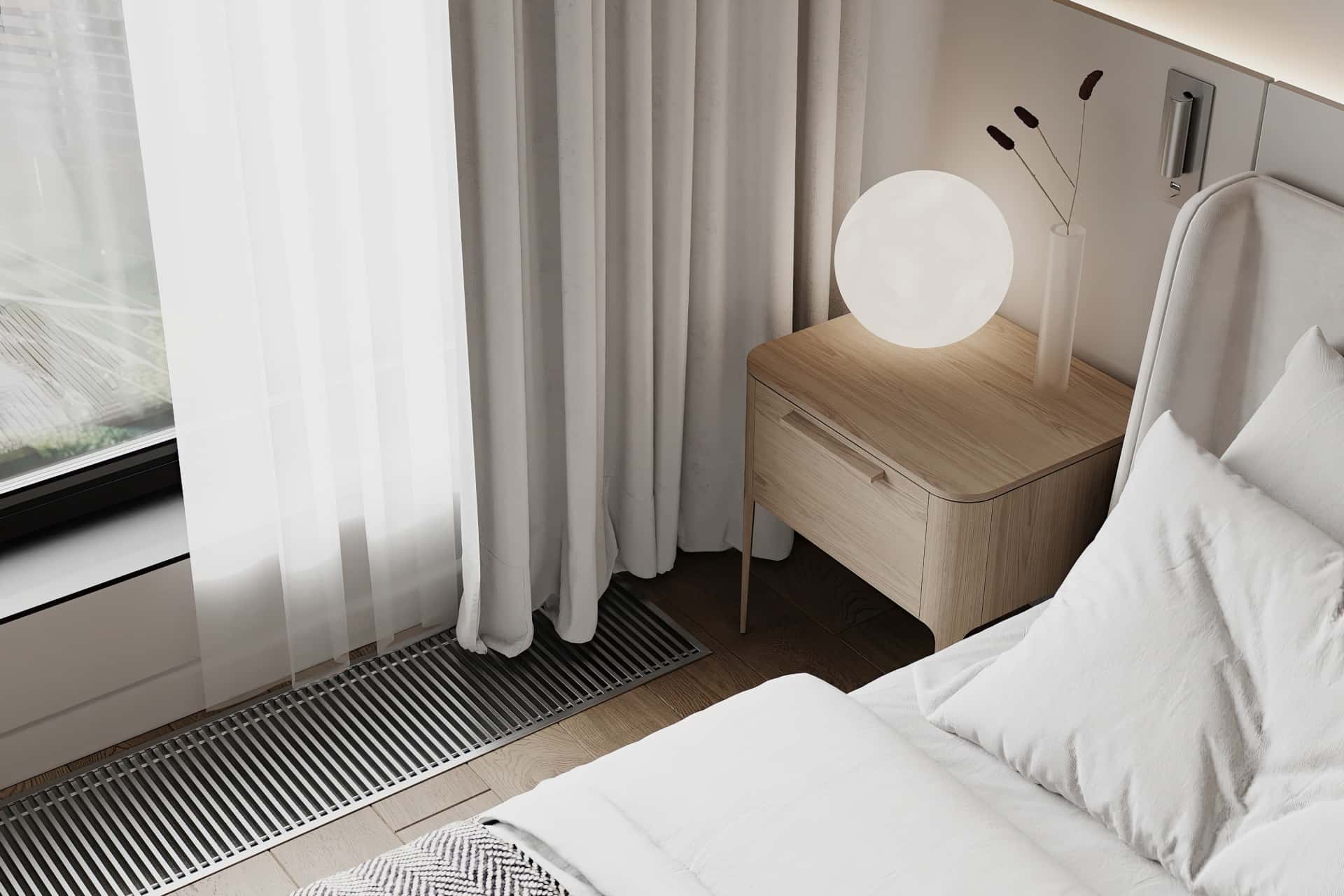 Дизайн и ремонт квартиры в ЖК Садовые кварталы — Скандинавский акцент, 95 м2. Мастер-спальня, фото 3