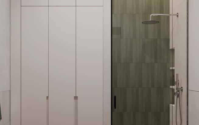 Дизайн и ремонт квартиры в ЖК Садовые кварталы в стиле современный. Гостевой санузел