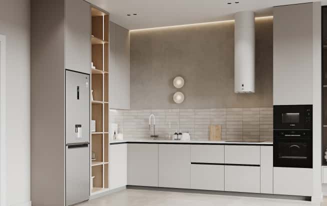 Дизайн и ремонт квартиры в ЖК Садовые кварталы в стиле современный. Кухня-гостиная, фото 2