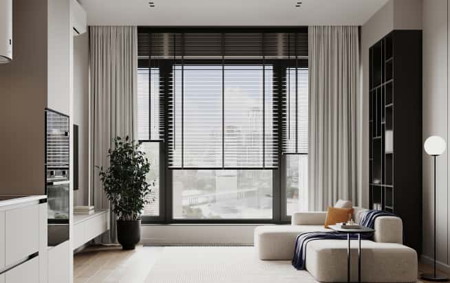 Дизайн и ремонт квартиры в ЖК Садовые кварталы в стиле современный. Кухня-гостиная