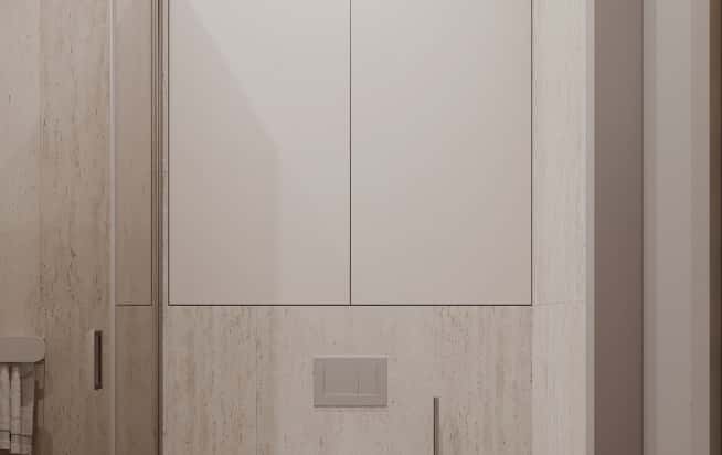 Дизайн и ремонт квартиры в ЖК Садовые кварталы в стиле современный. Мастер-санузел, фото 1