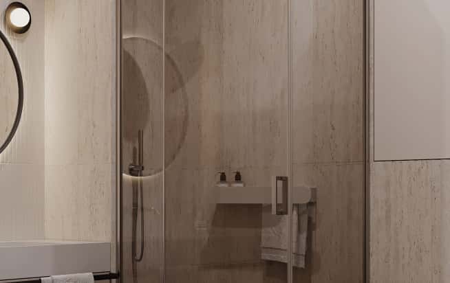 Дизайн и ремонт квартиры в ЖК Садовые кварталы в стиле современный. Мастер-санузел, фото 2