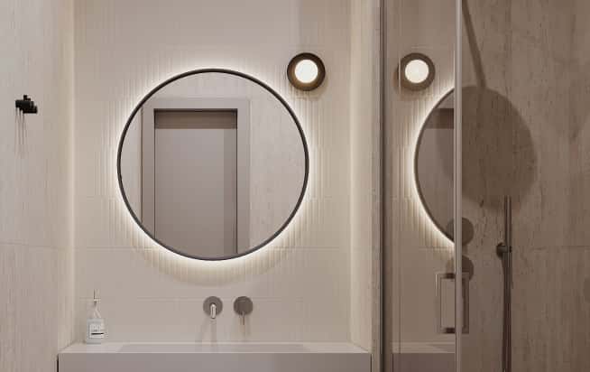 Дизайн и ремонт квартиры в ЖК Садовые кварталы в стиле современный. Мастер-санузел