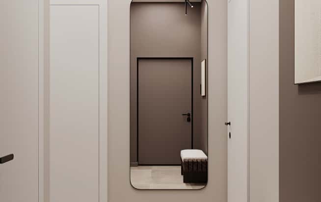 Дизайн и ремонт квартиры в ЖК Садовые кварталы в стиле современный. Прихожая