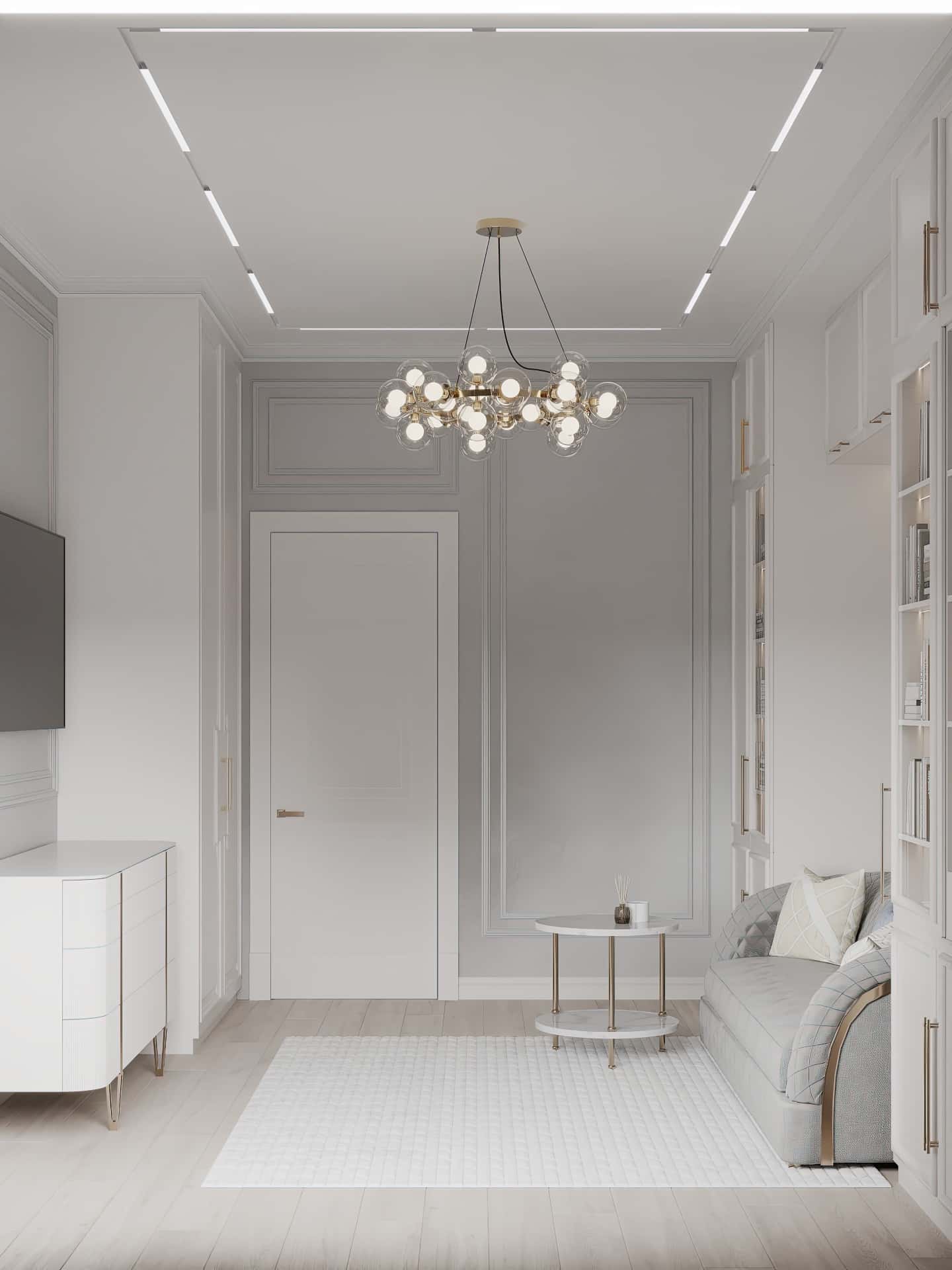 Дизайн и ремонт квартиры в ЖК Серебряный фонтан — Лебединое озеро, 109 м2. Гостевая-детская, фото 3