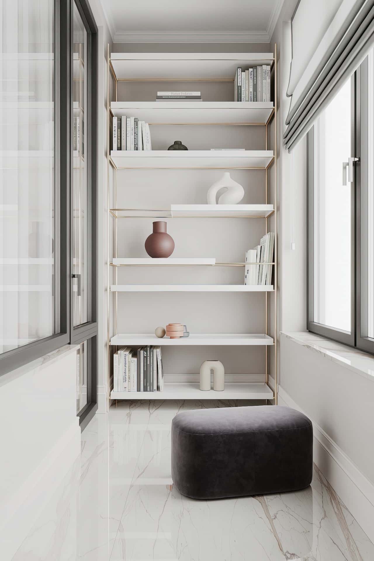 Дизайн и ремонт квартиры в ЖК Серебряный фонтан — Лебединое озеро, 109 м2. Мастер-лоджия, фото 1