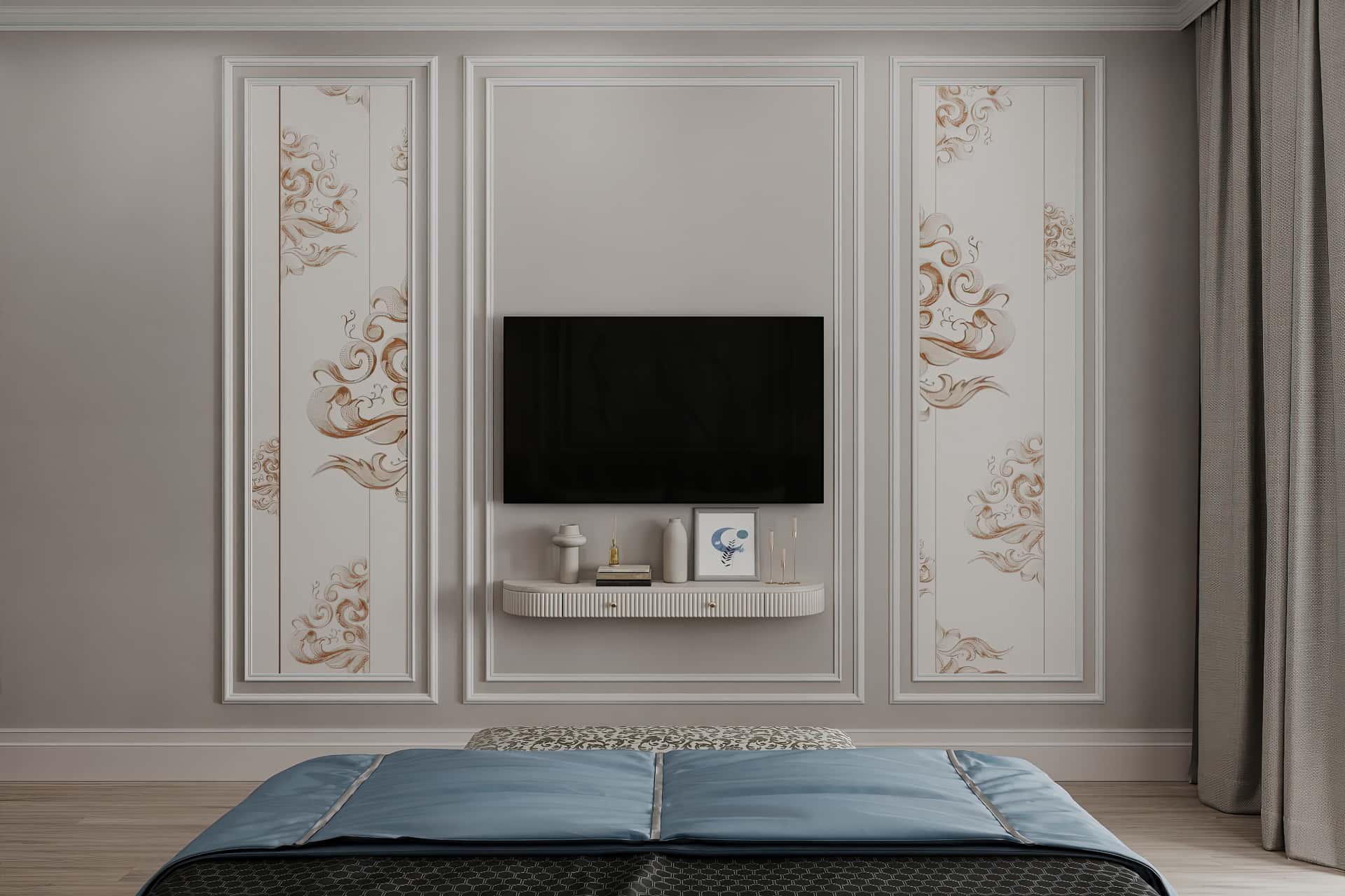 Дизайн и ремонт квартиры в ЖК Серебряный фонтан — Лебединое озеро, 109 м2. Мастер-спальня, фото 2