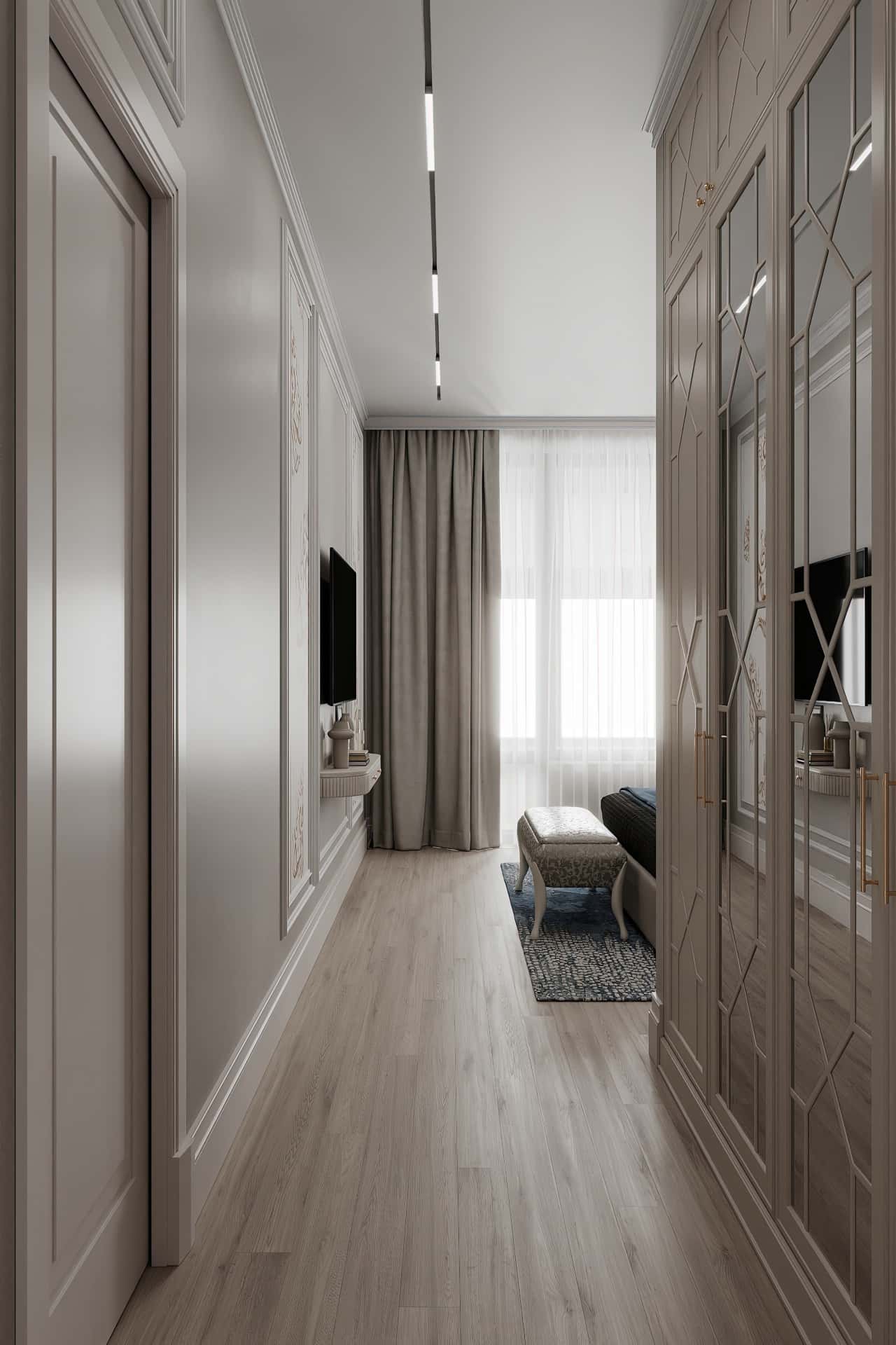 Дизайн и ремонт квартиры в ЖК Серебряный фонтан — Лебединое озеро, 109 м2. Мастер-спальня, фото 5