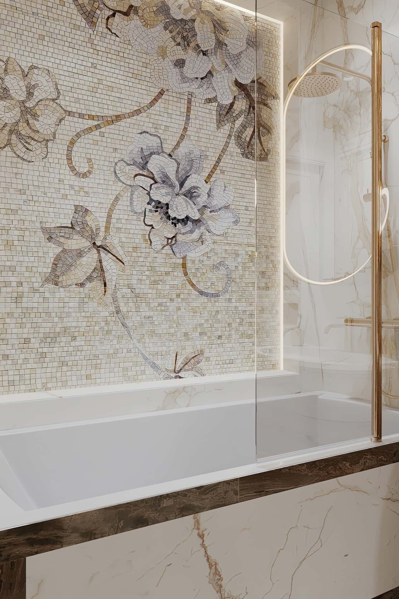 Дизайн и ремонт квартиры в ЖК Серебряный фонтан — Лебединое озеро, 109 м2. Мастер-ванная, фото 3