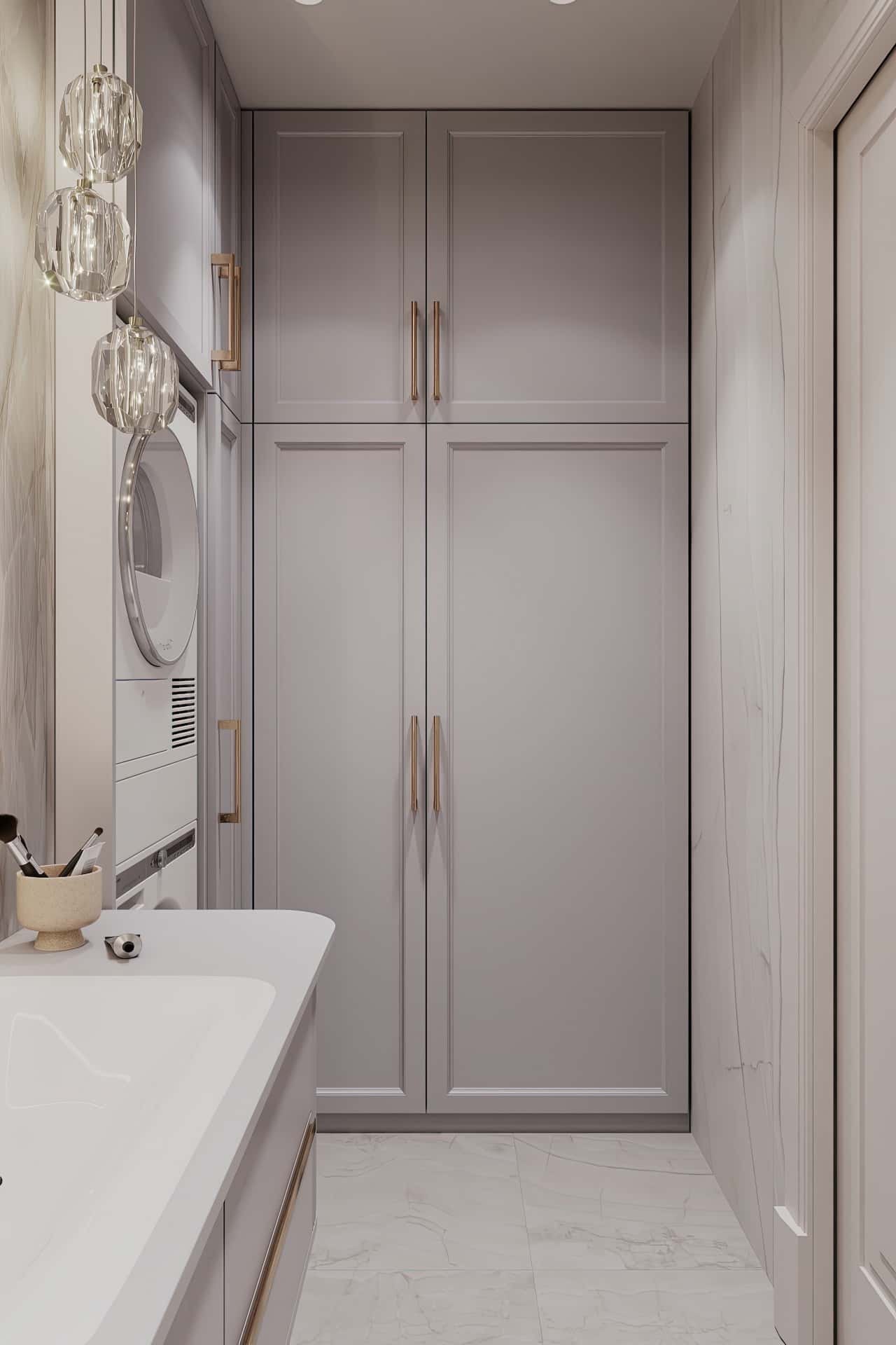 Дизайн и ремонт квартиры в ЖК Серебряный фонтан — Лебединое озеро, 109 м2. Санузел, фото 3