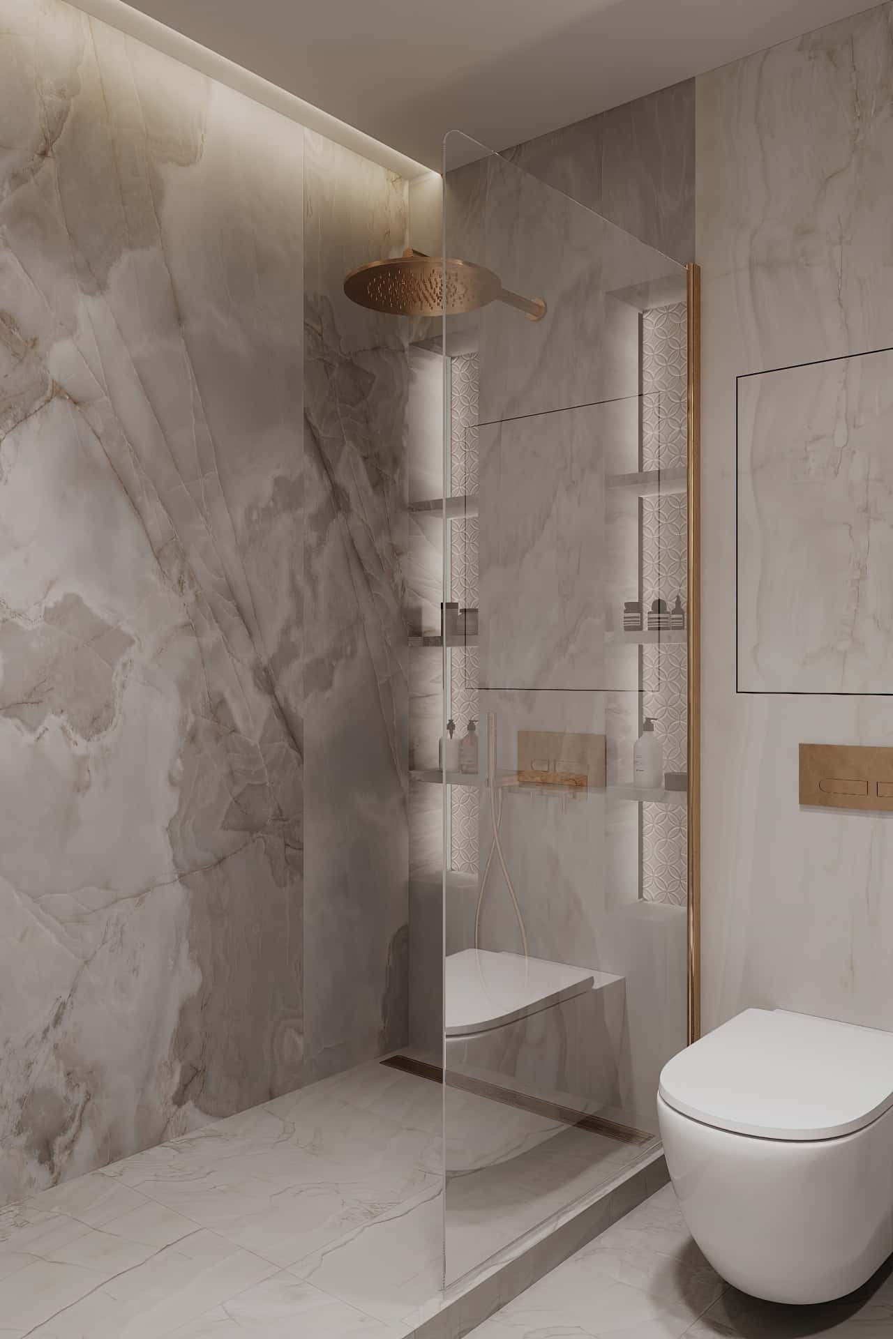 Дизайн и ремонт квартиры в ЖК Серебряный фонтан — Лебединое озеро, 109 м2. Санузел, фото 6